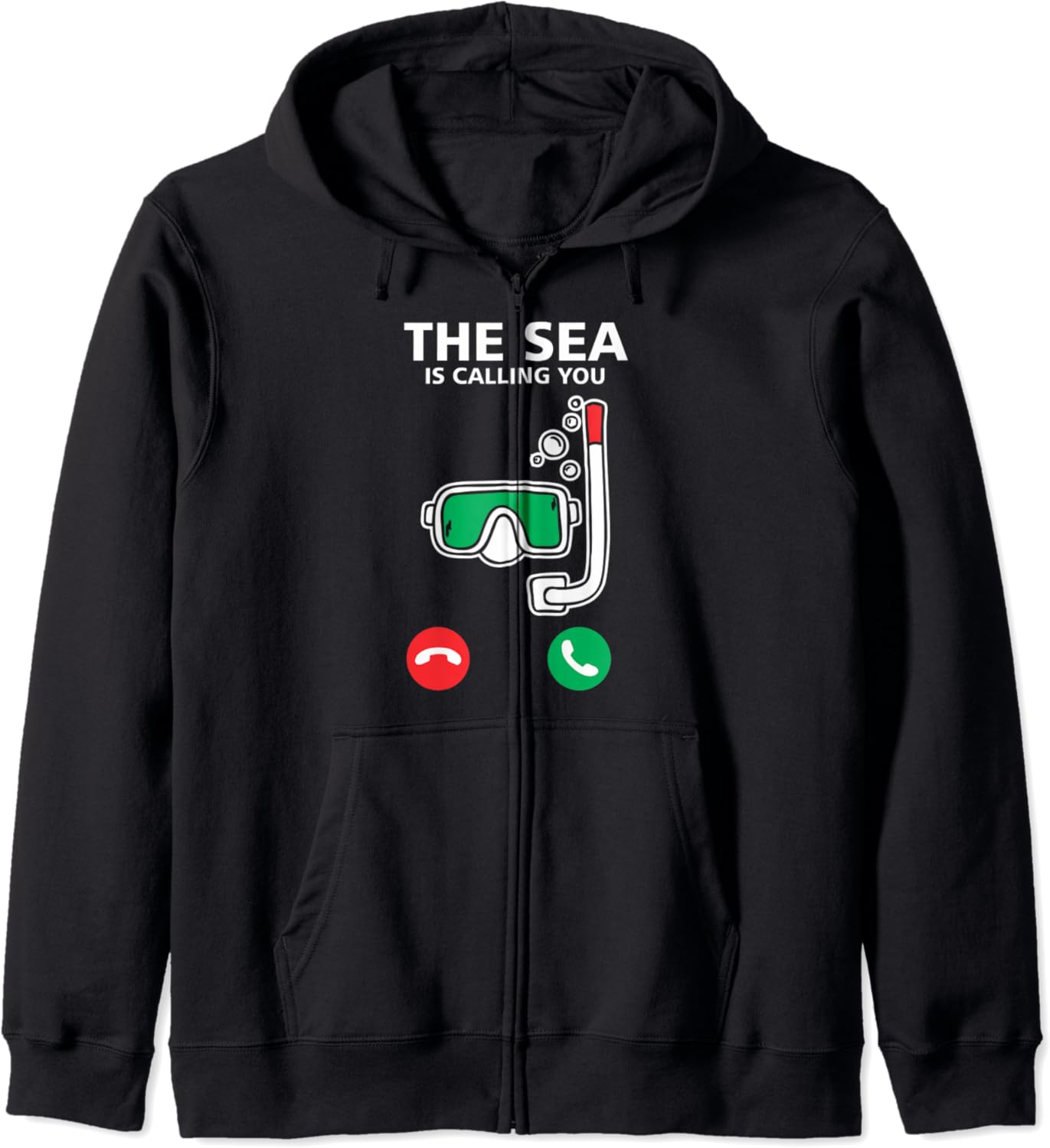 Scuba Divers The Sea Is Calling You Scuba Diving Gift Zip